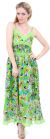 Main image of Spaghetti Strapped Butterfly Print Summer Dress in Lime